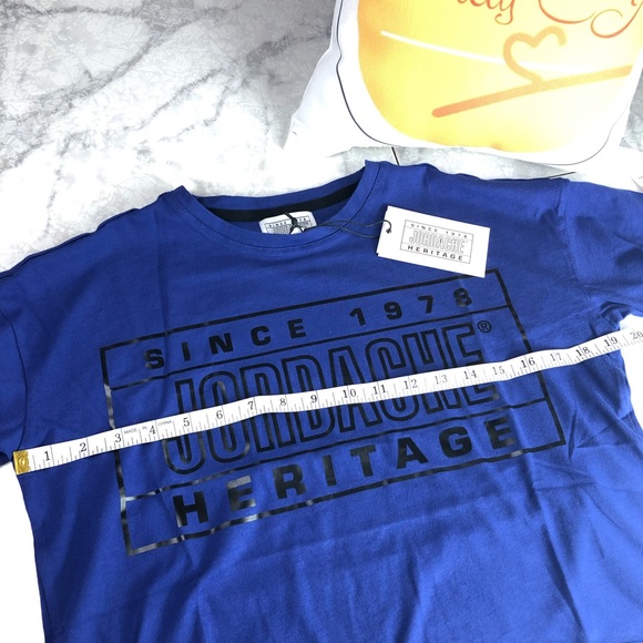 Jordache Kimberly Crop Tee Blue & Black Size S NWT - Picture 5 of 8